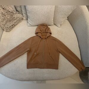 ALO Yoga Tan Zip Up Hoodie